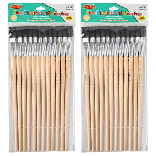 Creative Arts 2 Pack Flat Easel Brushes